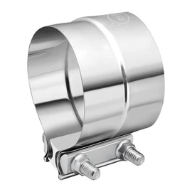 EVIL ENERGY 4'' Exhaust Clamp,Lap Joint Band Clamp Stainless Steel for Pipes,Mufflers,Catalytic Converters (2PCS, 4 inch)