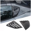car-attention Carbon Look Rear Side Window Louver Shutter Cover Trim