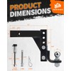 METOWARE Adjustable Trailer Hitch Ball Mount, 2" Towing Ball 7500