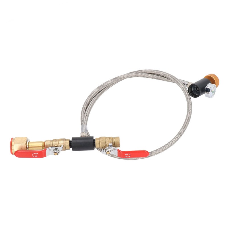 CGA320 G1/2 Cylinder Refill Adapter Dual Valve CO2 Tank Adapter