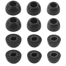 Rqker Foam Eartips Compatible with Bose QuietComfort Earbuds II, 6 Pairs S/M/L Sizes Soft Memory Foam Ear Tips Foam Tips Eartips Earbuds Tips Compatible with Bose QuietComfort ii, Black sml