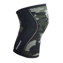 Rehband Knee Support for Strength Sports & Fitness, Knee Support 7 mm Neoprene, Flexible and Non-Slip, Knee Sleeve for Men and Women, Colour: Camo, 1 Pair, Size: L
