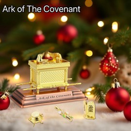 Whdifsag - Réplica de modelo Ark of The Covenant - Tabernáculo bíblico con barra de Aaron, maná y tabletas de piedra para coleccionistas, decoración religiosa, estudio bíblico (pequeño)