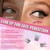 Lash Clusters Kit，Natural Eyelash Clusters Kit 8-18mm 180PCS Whispy DIY