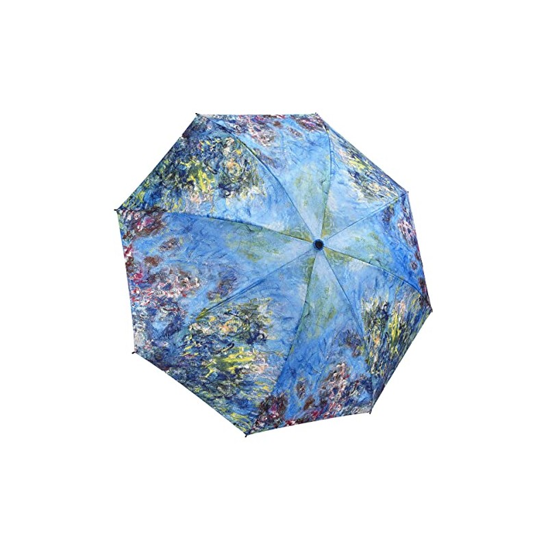 Galleria Monet Wisteria Folding Auto-Open/Close Rain Folding Umbrella