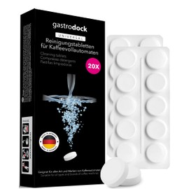 Premium Cleaning Tablets for Fully Automatic Coffee Machines [20 x 2g] Made in Germany – Cleaning Tablets for Coffee Machines – Compatible with Siemens, Jura, Krups, Bosch, Miele, Melitta, WMF –