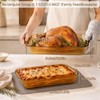 2 Glass Baking Dishes for Oven, Freezer-to-Oven Safe, 13.6x8.3in 11.6x6.7in