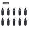 Joyangy 10-Pack 15ml Precision Tip Applicator Bottles, Black Plastic Squeeze
