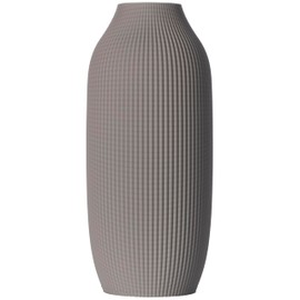 Stella Flower Vase/Decorative Vase M 22.5 cm for Cut / Dried Flowers Sustainable Waterproof Pampas Grass (Light Grey)