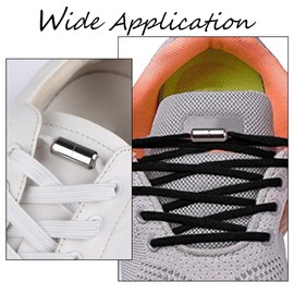 PH PandaHall 30pcs Shoelace Buckle No Tie Shoelaces Clasps Tieless Elastic Laces Clasps Metal Lock Buckles Tip Ends Metal Connector for Sneaker Shoelaces Repair Hiking Boots Bracelet Jewelry Making