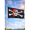 Aktivhandel Bandiera dei pirati, 90 x 150 cm, con teschio,
