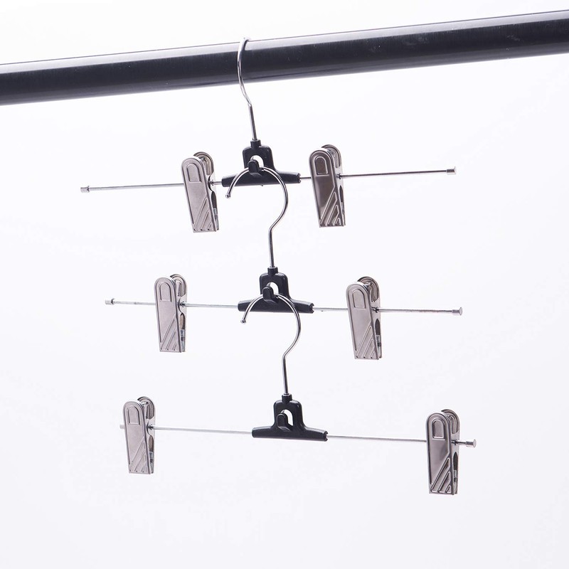 VEHE Pants Hangers Multilayer Stackable Slack Hangers Skirt Hangers with