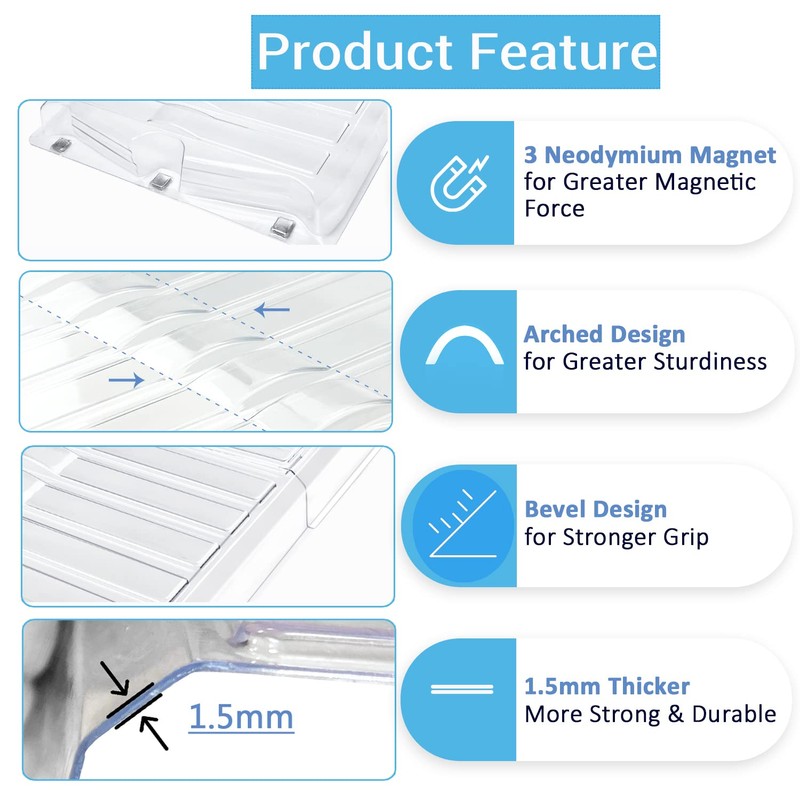 Magnetic Air Vent Extender for Under Furniture Floor Vent Deflector