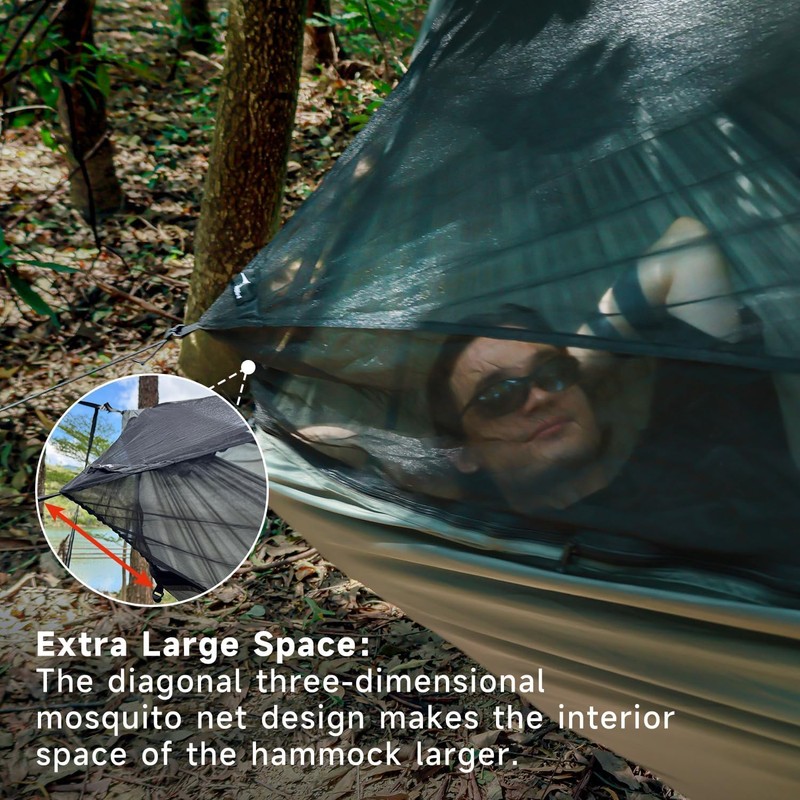 Travel Bird NomadNest Hammock with Removable Three-dimensional Mosquito Net, Portable