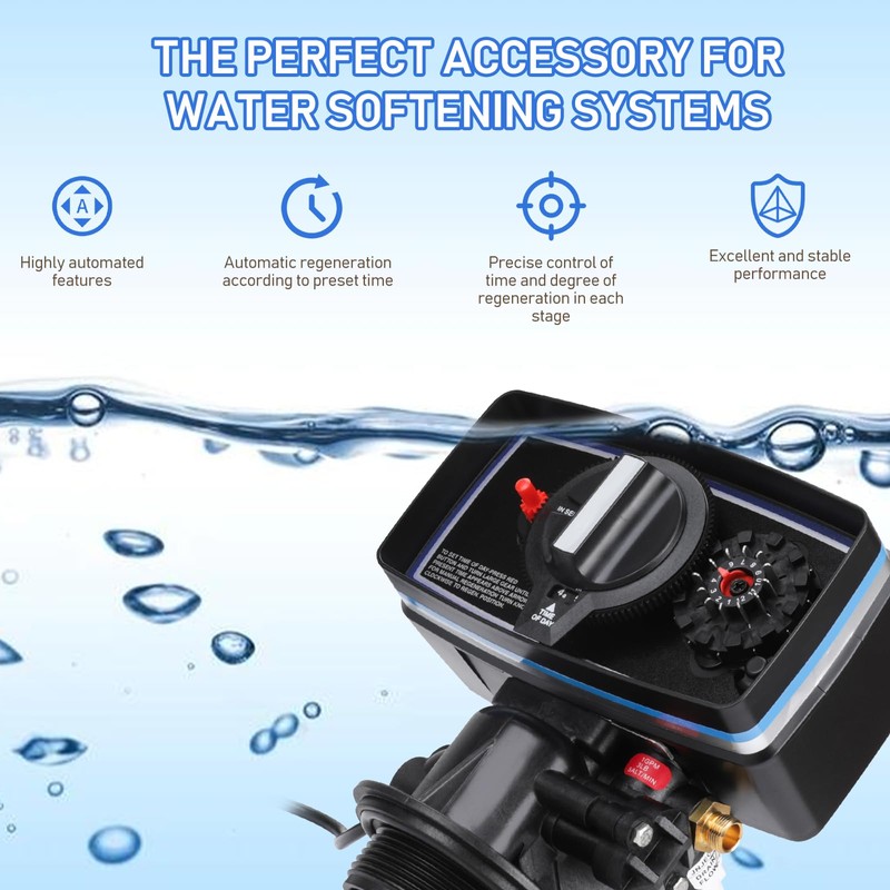 CHENNTAI 5600 Water Filter Control Valve,12 Day Cycle Timer,3W Backwash