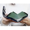Cartolare Genuine Leather Trifold Wallet "Hammock Wallet Compact Classico", navy