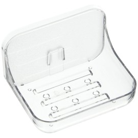 Addis 517872 Invisifix Bathroom Soap Dish holder, Translucent, 9.5 x 12 x 8 cm