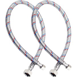 PLUMBINGMASTER 36'' Faucet Hose Connector, 3/8" Comp x 1/2" FIP Braided Stainless Steel Faucet Water Supply Lines for Bathroom Kitchen Sink Faucet 2Pcs