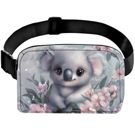 Koala Fanny Pack for Women Belt Bag Lightweight Waist Bags Waterproof Purse with Adjustable Straps Wallet Casual Presents Travel Workout