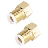 QWORK 2Pcs Brass One-way Check Valve, 1/2" Female to 1/2"