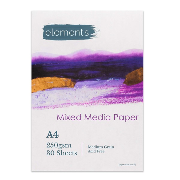 Elements A4 Mixed Media Book Glue Bound Artist Paper Pads,