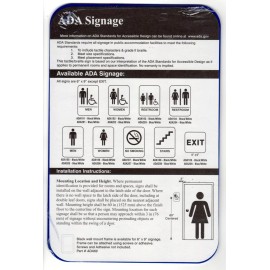 Kota Pro ADA Sign, Stairs, Black, with Braille text 6"x9"