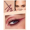Burgundy Gel Glitter Eyeliner Pencil, Metallic Waterproof Smudge-Proof Creamy Retractable