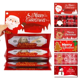 12 PCS Christmas Cash Gifts Surprise Cash Envelope Merry Christmas Money Holder for Men Women Kids Birthday Gifts Xmas Party Supplies