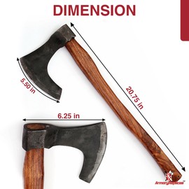 Armory Replicas - Hand Forged Scandinavian Bearded Axe – Viking Inspired Battle Ready Tool with Sheesham Wood Handle