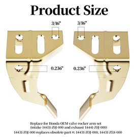 14431-Z0J-000 & 14441-Z0J-000 For Honda Valve Rocker Arm KIt，Fits Honda engines GC135, GC160, GC190, GCV135, GCV160, GCV190, GS190, and GSV190