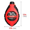 HAUTMEC Pro Compact Chalk Line,30m/100ft Chalk Reel/Box,6 Ratio Speed Winding,Bold