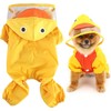 Cute Duck Raincoat for Small Dogs, Rain Jacket with Hooded