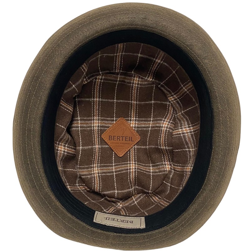 Odenton Pork Pie Cloth Hat Women/Men (US, Alpha, Medium, Brown)