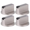 Tofficu 4Pcs Gas Stove Knobs Replacement Metal Switch Control Knobs