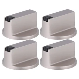 Tofficu 4Pcs Gas Stove Knobs Replacement Metal Switch Control Knobs for Gas Cookers Easy One Hand Operation Durable Kitchen Essential