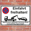 Sign "Einfahrt freihalten" Sign 300 x 200 mm Sturdy Aluminium