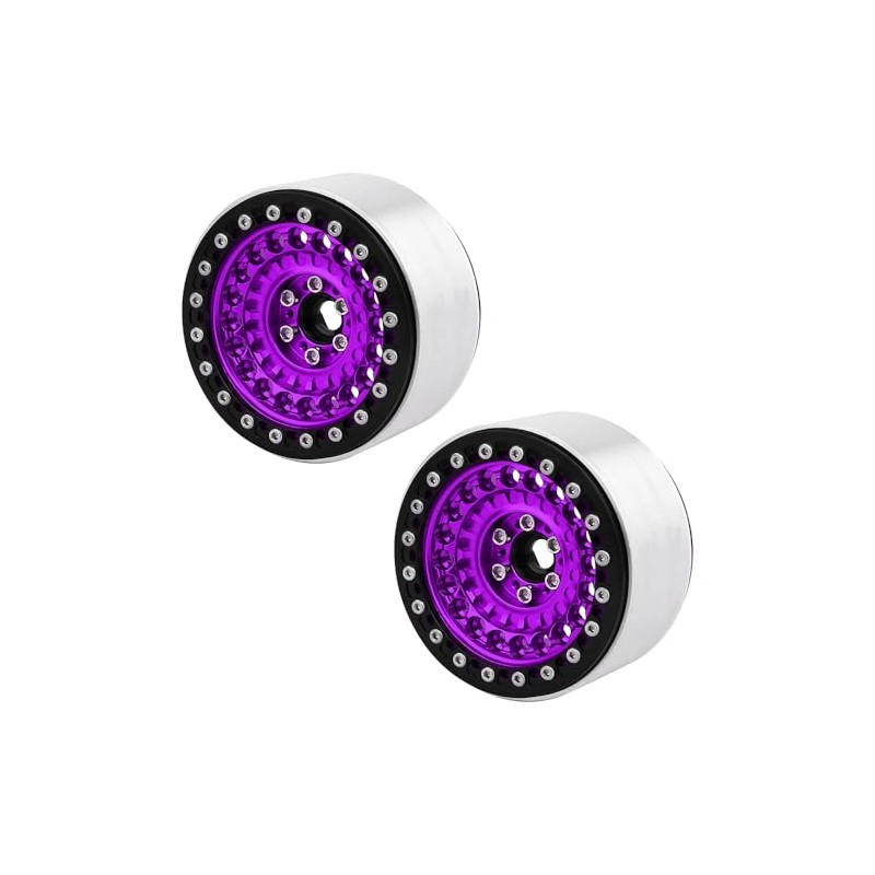 Pothyes Aluminum Circular Step Subsidence 2.2" Beadlock Wheel Rim for