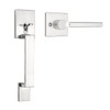 Probrico Heavy Duty Front Door Handleset, Modern Square Exterior Passage
