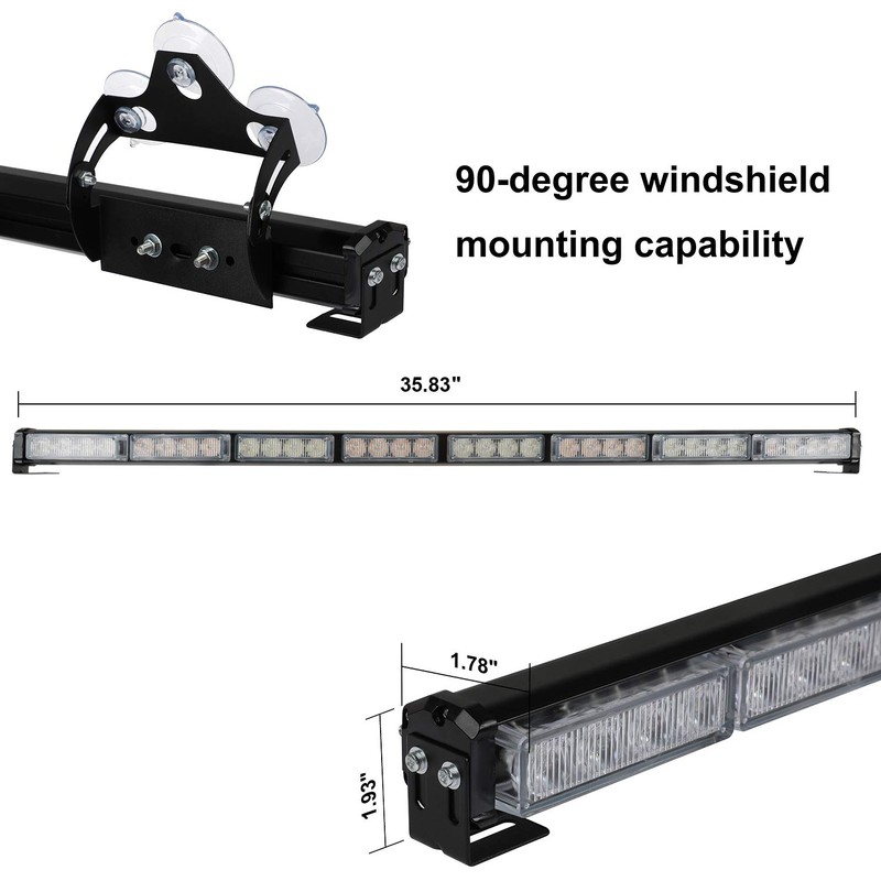 ASPL 36" 32LED Traffic Advisor Light Bar Warning Emergency Strobe