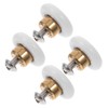 WOONEKY Bathroom Accessories 4pcs Curved Shower Door Roller Replacement Parts