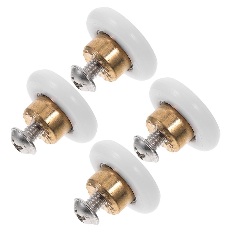 WOONEKY Bathroom Accessories 4pcs Curved Shower Door Roller Replacement Parts
