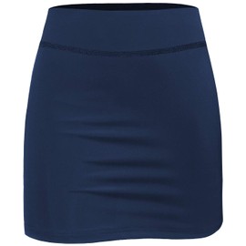 BLEVONH - Faldas de tenis para mujer, con bolsillos, Azul marino, M