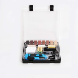 19pc Hardwood Laminate Wooden Wood Floor Repair Kit Wax Chip Scratch with Case