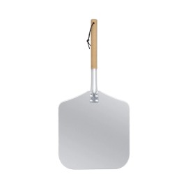 Hakka Aluminum Pizza Peel Paddle 12"x 13" Pizza Cutter for Baking Oven Grill - 12"x13"x25"