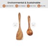 Premium Wooden Spoons for Cooking, 2 Pcs Wooden Cooking Utensils