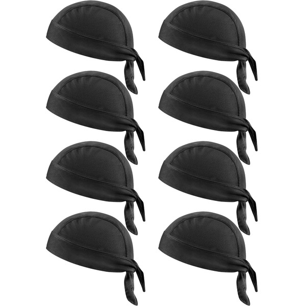 8 Pack Do Rag Skull Caps for Men Sweat Wicking
