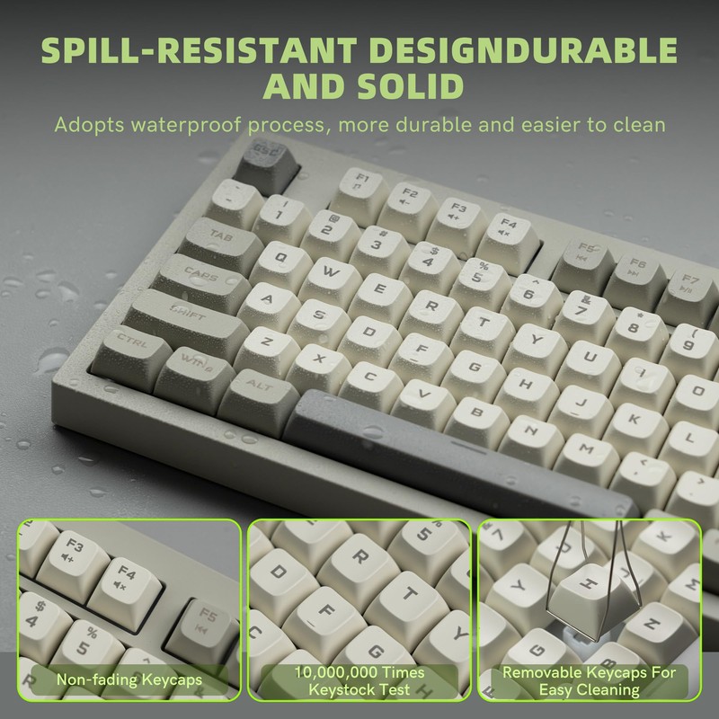 womier DK98 Retro Wired Gaming Keyboard Creamy Membrane with Rainbow