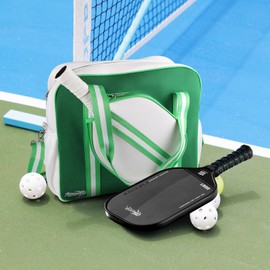 Amoswiz Pickleball Bags for Women, Green Pickle Ball Bag Tote, Neoprene Crossbody Pickleball Sling Bag Outfits for Women Extra Large