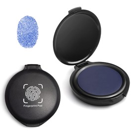 SAYEEC Fingerprint Ink Pad Blue Thumbprint Ink Pad for Office Notary Supplies Identification Security ID Fingerprint Cards Law Enforcement Fingerprint Kit Thumb Print Ink Pad Stamp Pad (2 Pack)