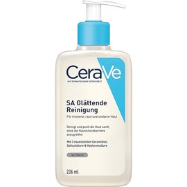 CeraVe SA Limpiador Anti-Rugosidades, para Piel Seca en Rostro y Cuerpo, con Ácido Salicílico, Ácido Hialurónico y 3 Ceramidas Esenciales, Elimina Imp
